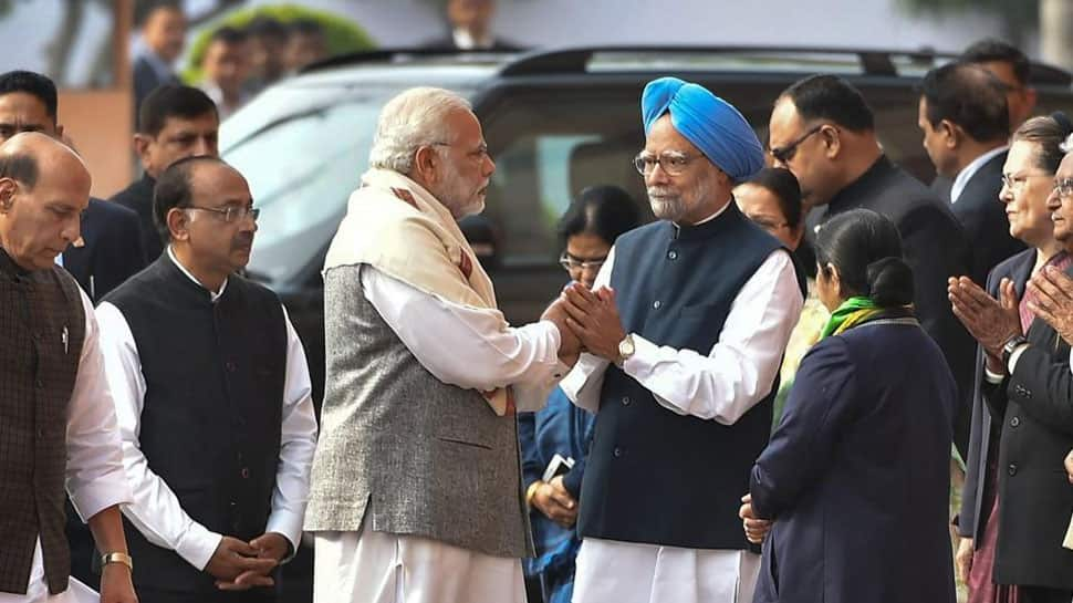 Image result for manmohan singh and narendra modi zee news