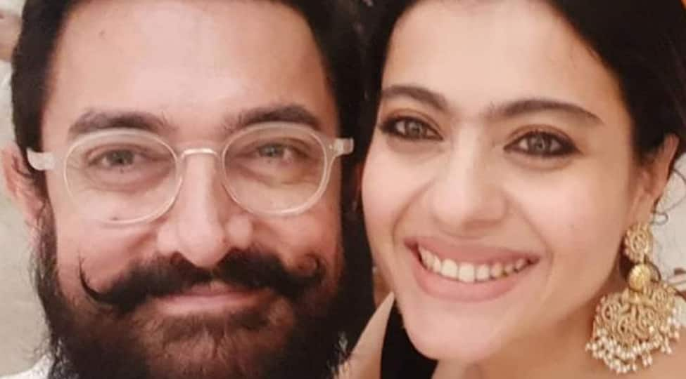 Fans get a &#039;Fanaa&#039; moment as Aamir Khan-Kajol pose for a selfie- See pic