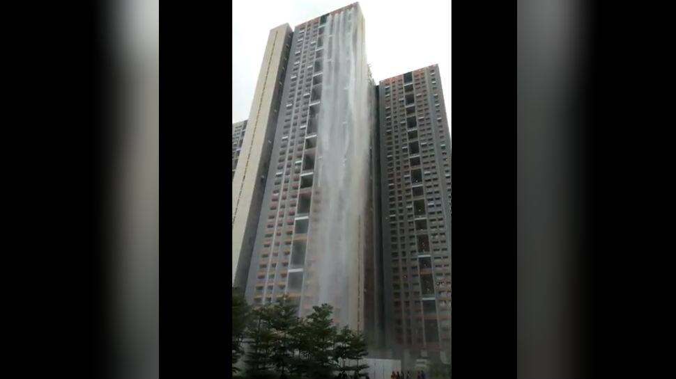 Cuffe Parade skyscraper in Mumbai turns into waterfall, video goes viral