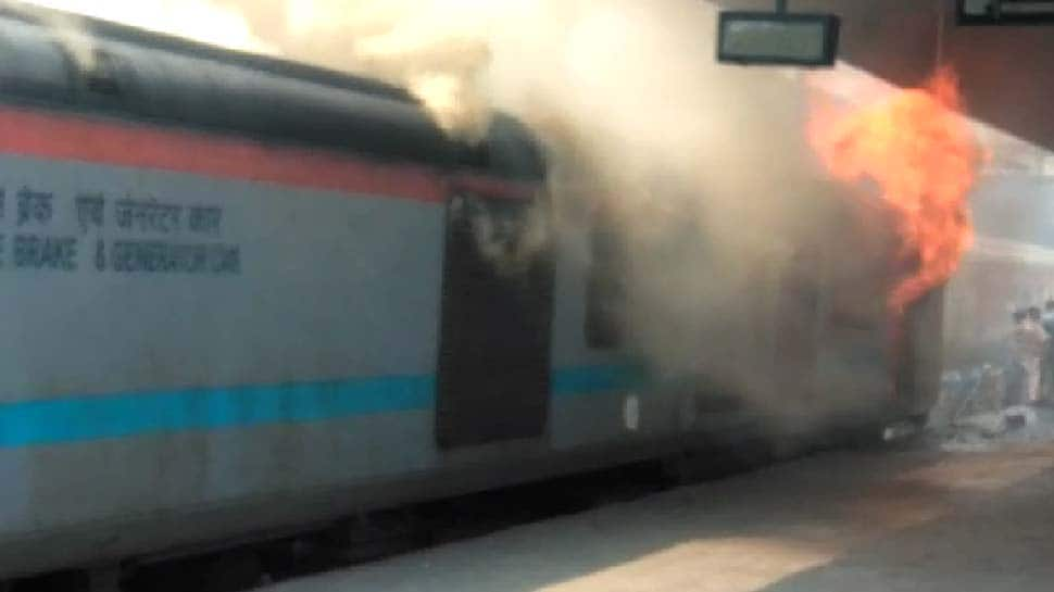 Coach of Kerala-bound train catches fire in New Delhi railway station, all passengers safe