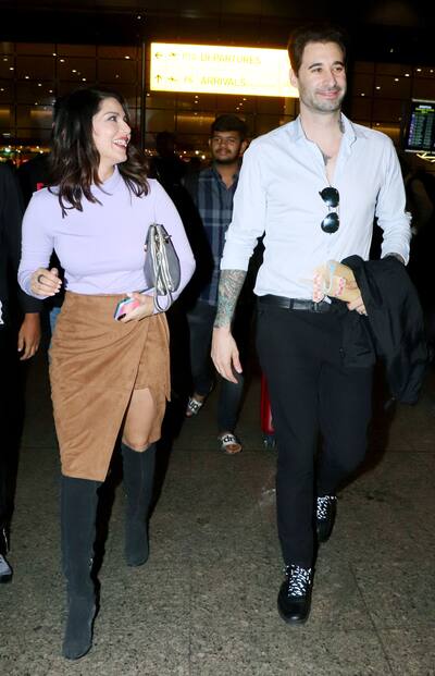 Sunny Leone with husband Daniel Weber