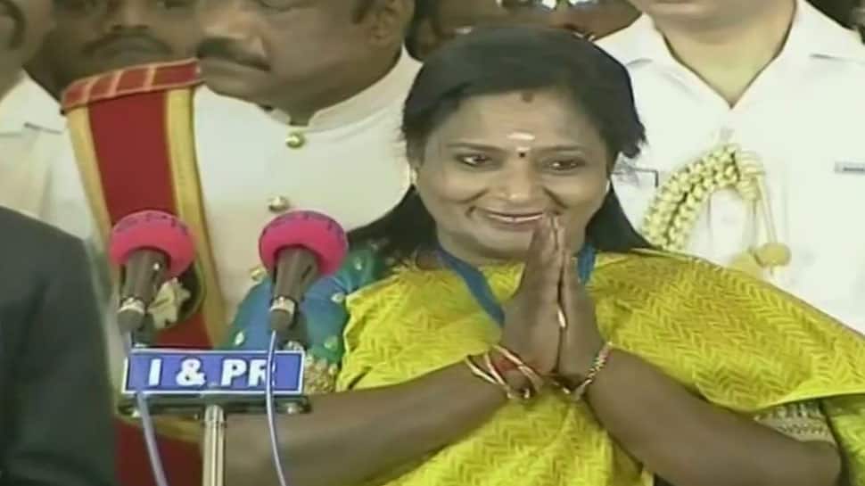 Tamilisai Soundararajan sworn in as Telangana Governor | Telangana News ...