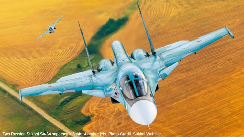 2 Russian Sukhoi Su-34 jets collide mid air, crew safe but planes suffer massive damage