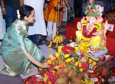 Kangana Ranaut worships Lord Ganesha