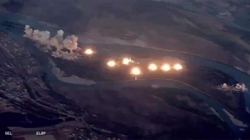 US-led global coalition uses F 15, F 35 jets to bomb ISIS island in Iraq - WATCH