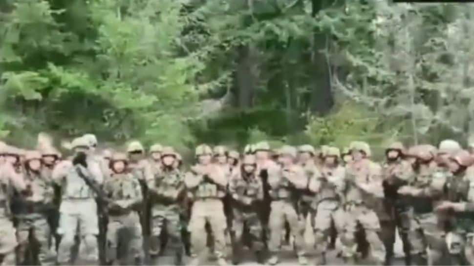 Watch: Indian and American soldiers sing Assam Regiment&#039;s marching song during joint exercise in US