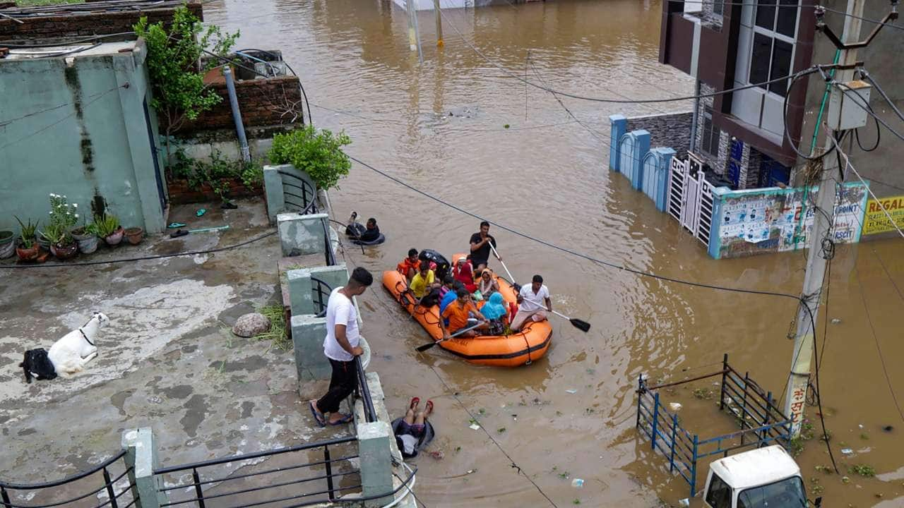 Rajasthan CM  Ashok Gehlot conducts aerial survey of flood-hit areas