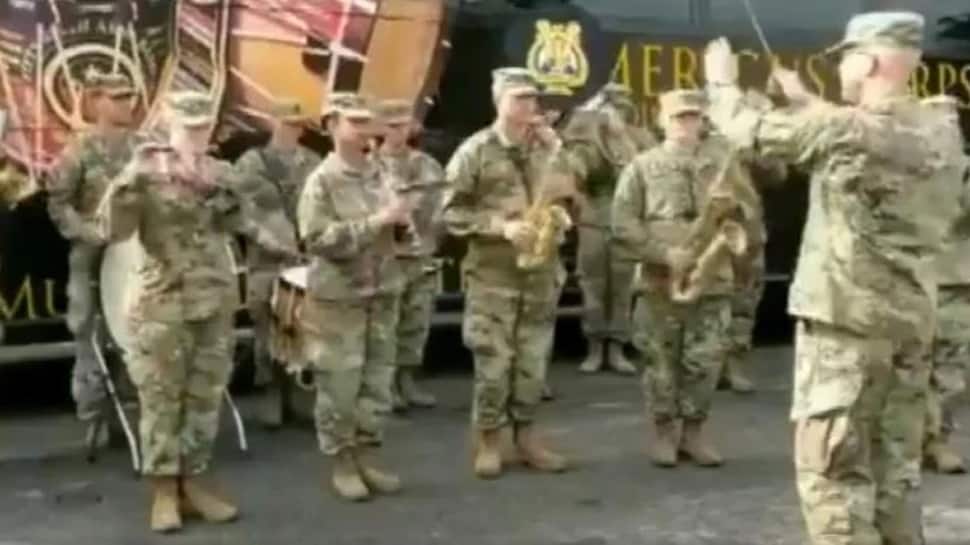 Watch: US Army band plays &#039;Jana Gana Mana&#039; for Indian soldiers on last day of joint exercise