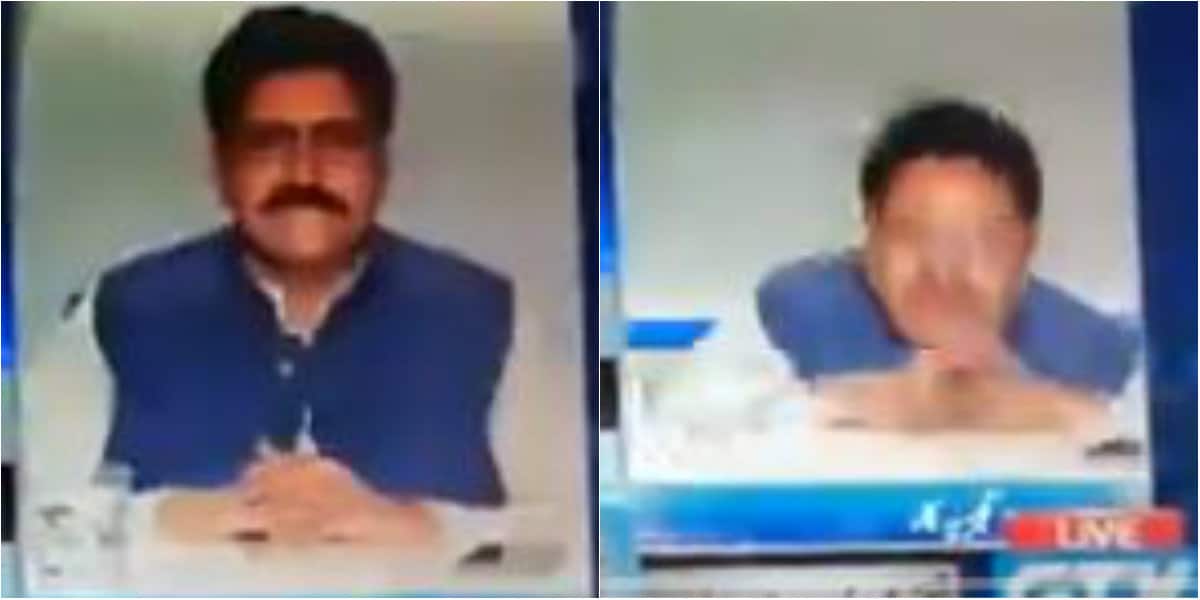 Video: Pakistani analyst falls off chair during live TV debate on Kashmir