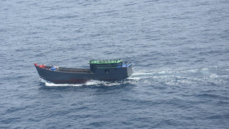 Navy&#039;s Ship Rajveer apprehends Myanmarese vessel operating near Car Nicobar Islands