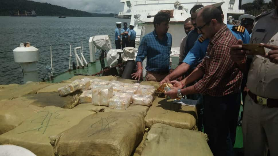 Indian Coast Guard seizes 1,155 kg of drugs from Myanmar ship, arrests six crew members