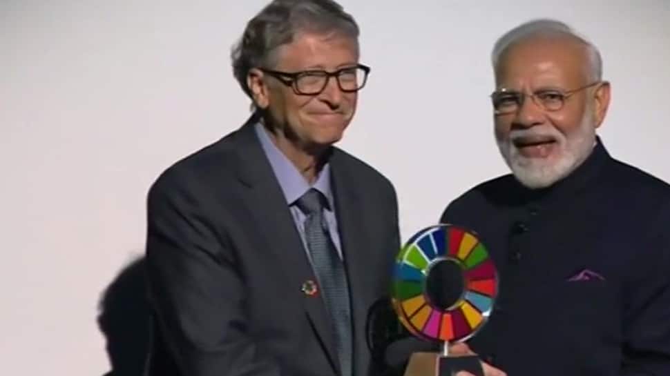 PM Modi honoured by Gates Foundation for &#039;Swachh Bharat&#039; campaign, dedicates award to Indians