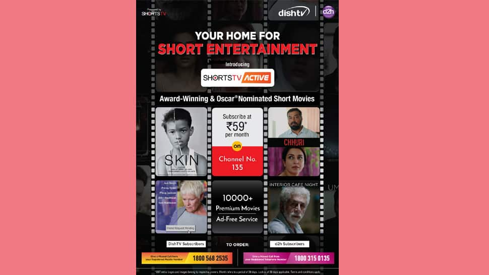 Dish TV India launches &#039;Shorts TV Active&#039; on DishTV and d2h platforms