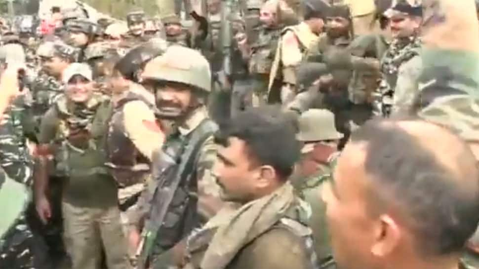 Indian troops celebrate, raise &#039;Bharat Mata Ki Jai&#039; slogans after eliminating terrorists in Jammu and Kashmir&#039;s Ramban