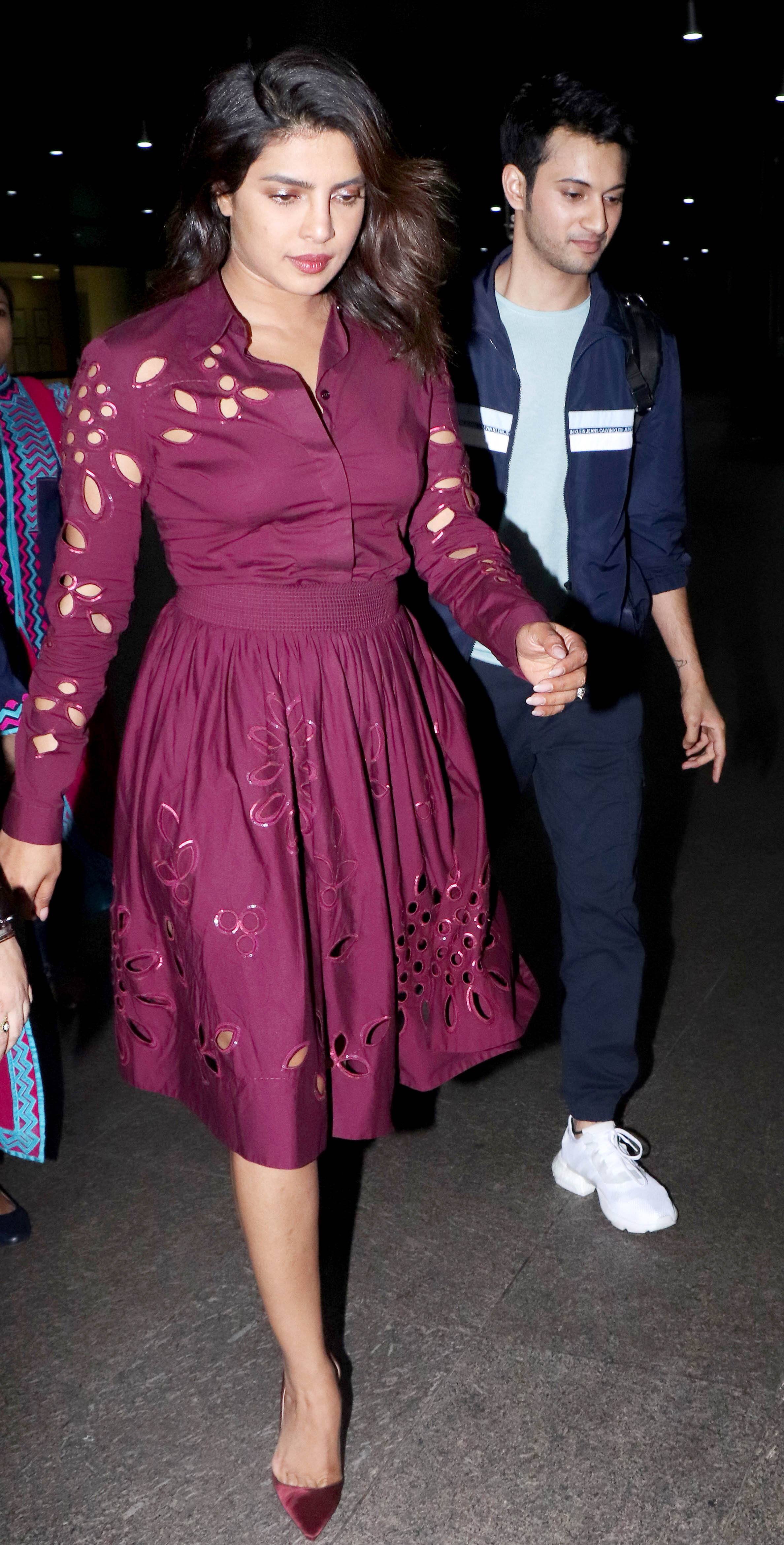 Priyanka Chopra at the Mumbai airport