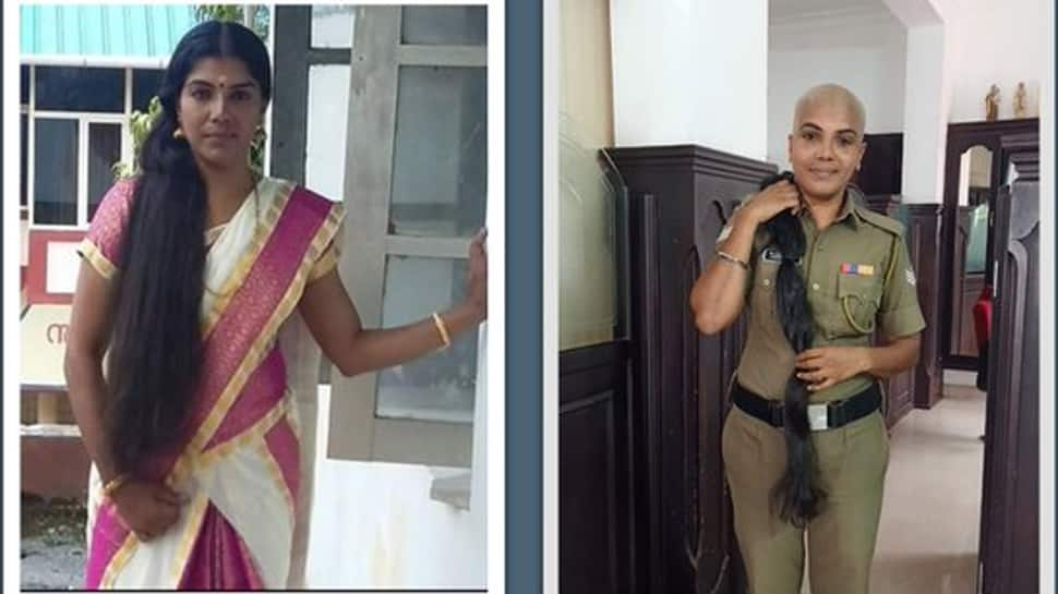 Kerala woman police officer shaves her head for cancer patients, pic goes viral