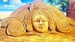Sudarsan Pattnaik shares breathtaking sand art creation of Maa Durga on Pujo 