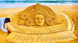 On Mahanavami, Sudarsan Pattnaik shares beautiful sand art Durga creation—Pics