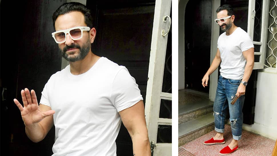 We are crushing on Saif Ali Khan&#039;s red espadrilles as he ups his fashion game—Photos