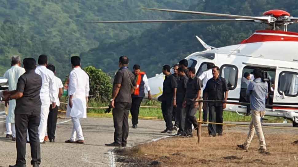 Chopper carrying Maharashtra CM Devendra Fadnavis skids while landing in Raigarh, all safe
