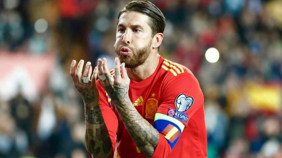 Sergio Ramos becomes Europe&#039;s most capped male outfield player
