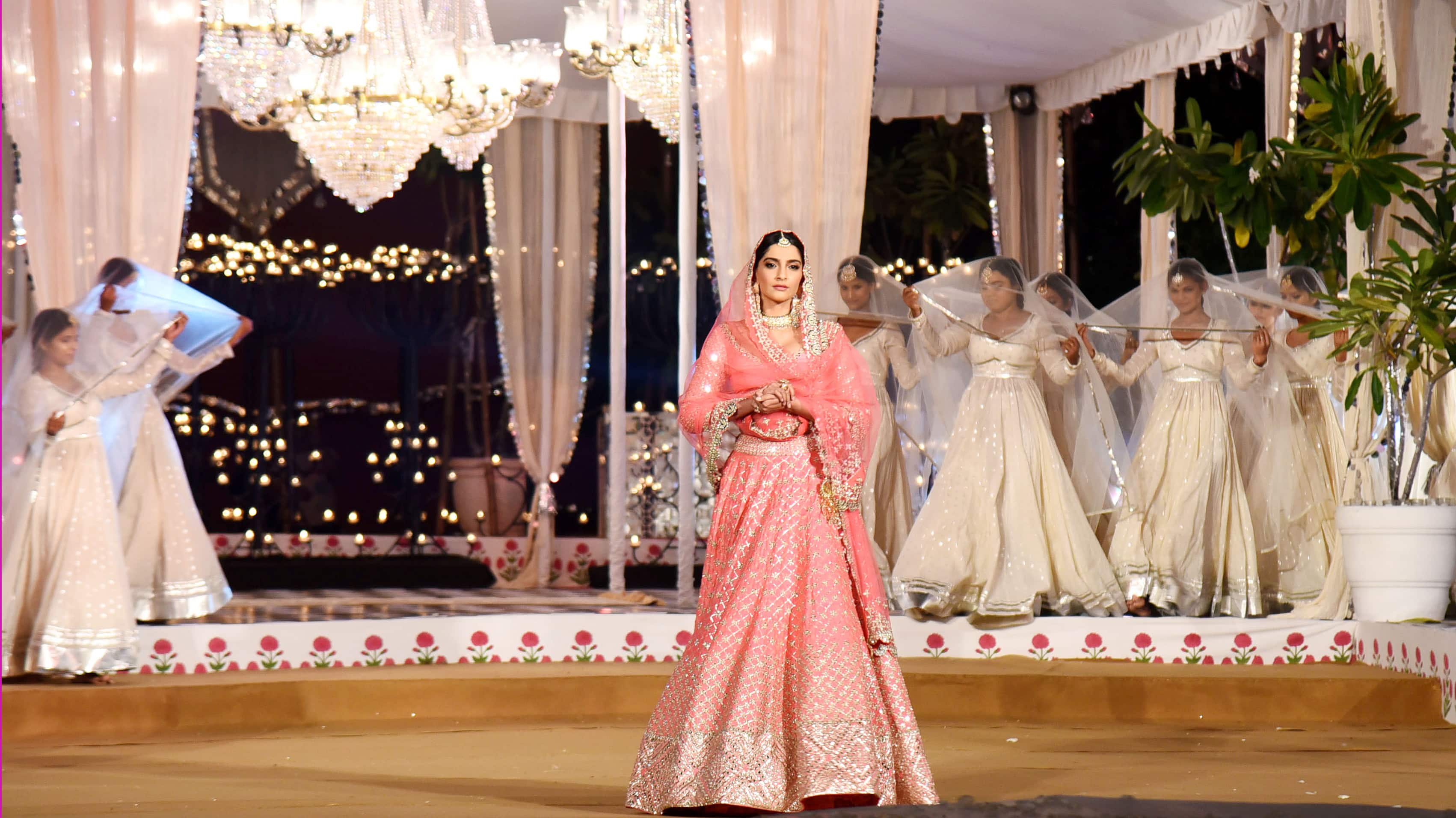 Shop Sonam Kapoor Wedding Bridal Lehenga Blouse Replica 9017 Online