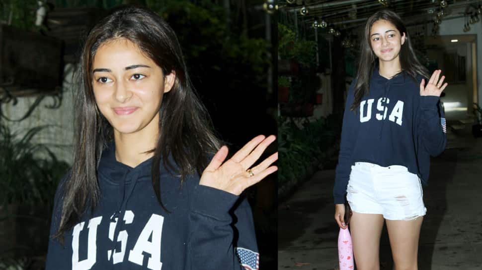 Ananya Panday&#039;s &#039;look of the day&#039; in a sweatshirt and ripped shorts shouts comfort - Photos