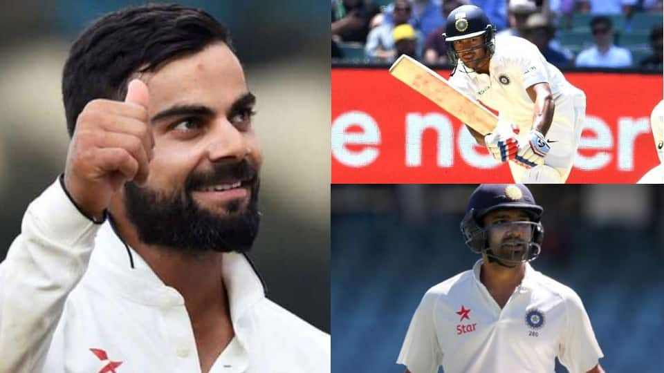 Mayank Agarwal, Virat Kohli, Rohit Sharma become first 3 Indian batsmen to score double ton in same Test series