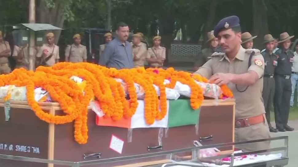 Martyred soldier Rifleman Gamil Kumar Shrestha cremated in Varanasi on Tuesday