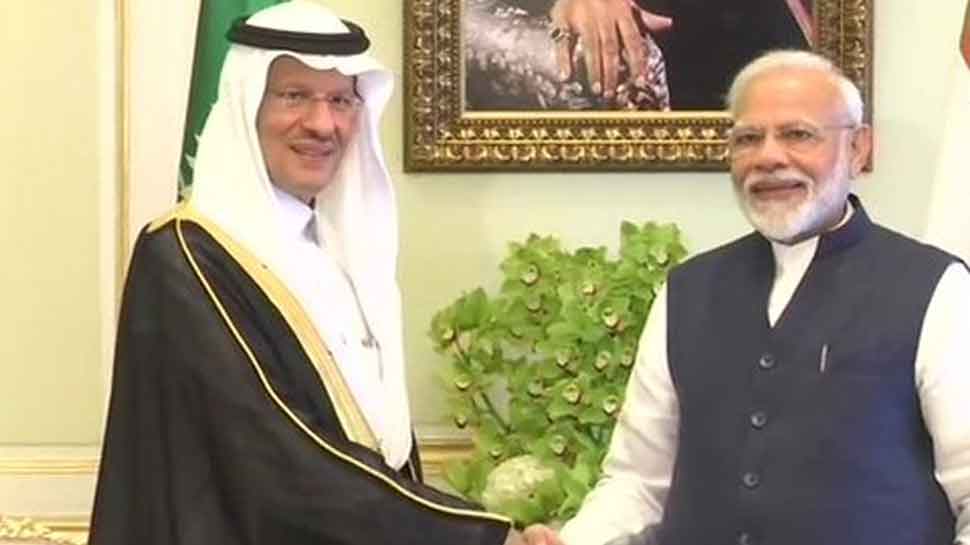 Prime Minister Narendra Modi meets Saudi Arabia energy minister Abdulaziz bin 