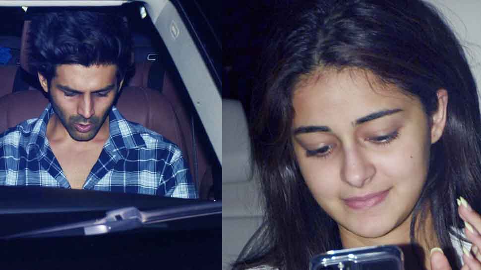 Ananya Panday spotted on a dinner date with &#039;Pati Patni Aur Woh&#039; co-star Kartik Aaryan—Pics