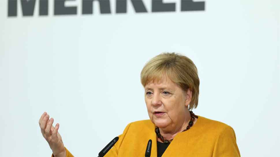 German Chancellor Angela Merkel to not stand during national anthems due to medical condition during India visit