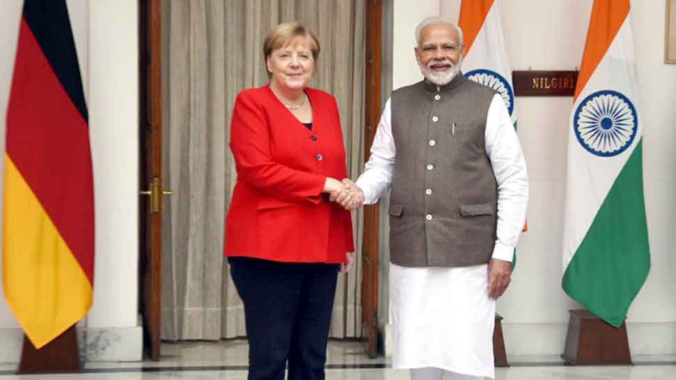 PM Narendra Modi, Chancellor Angela Merkel urge world community to root out terror safe havens, infrastructure