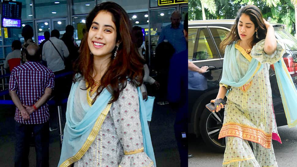 Janhvi Kapoor&#039;s desi avatar at the airport brings back &#039;Dhadak&#039; memories—Photos