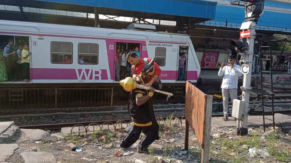 Western Railway deploys &#039;Yamraj&#039; to teach commuters on rail safety