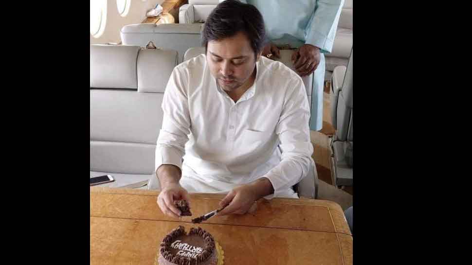 Tejashwi hits back at critics after backlash over birthday celebrations on private jet