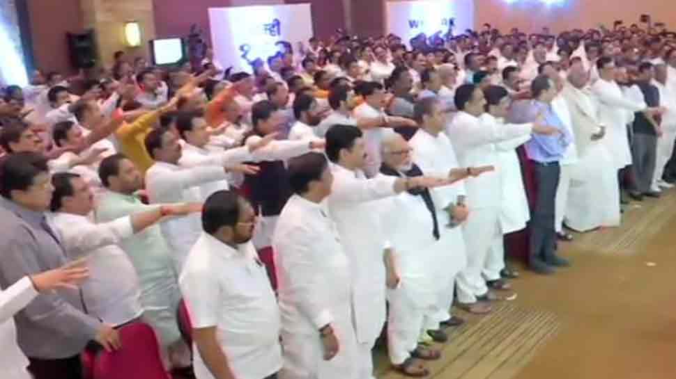 Maharashtra drama continues, 162 Shiv Sena-NCP-Congress MLAs come together; Uddhav says fight is for &#039;Satyameva Jayate&#039;