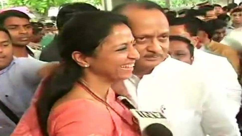 Ahead of oath-taking ceremony of new MLAs, Supriya Sule welcomes cousin Ajit Pawar with a hug 