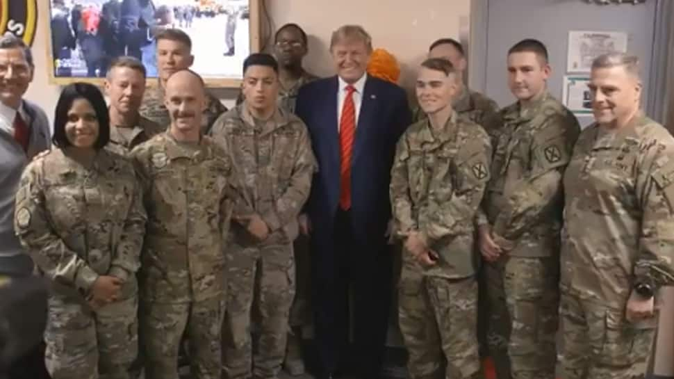 US President Donald Trump celebrates Thanksgiving with US troops in Afghanistan, says talks with Taliban revived