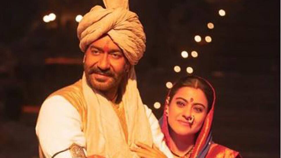 Ajay Devgn-Kajol strike a perfect pose on the sets of Tanhaji- See pic