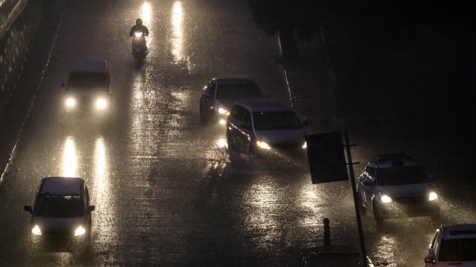 Heavy rains lash Delhi-NCR, temperature dips; air quality improves fairly