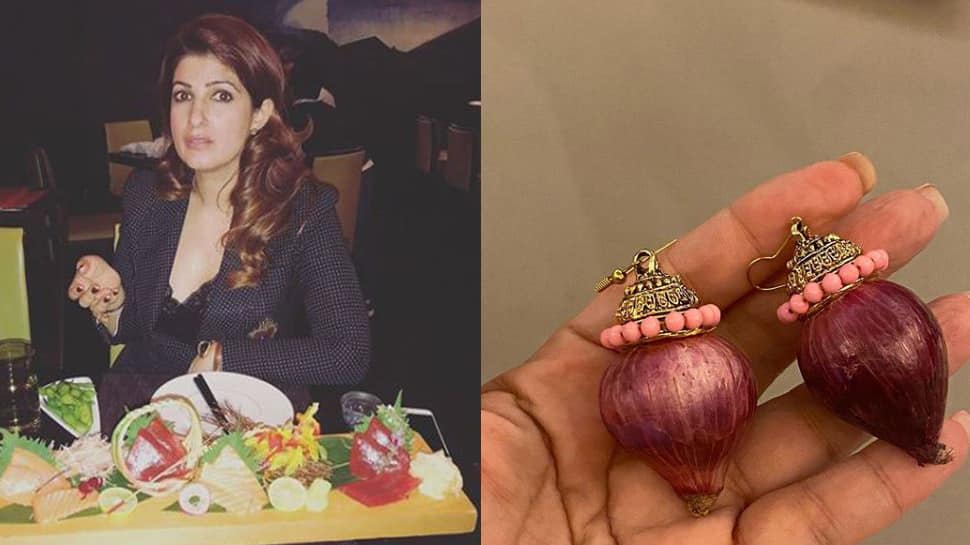 Twinkle Khanna happy to receive &#039;onion earrings&#039; from Akshay Kumar 