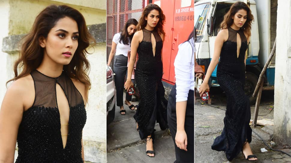 Mira Rajput looks stunning in a black thigh-high slit gown - See pics