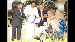 Surekha Sikri accepts National Film Award in wheelchair