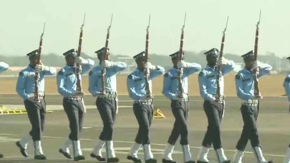 Indian Air Force personnel pay last salute to the MiG-27