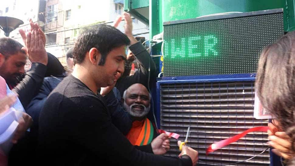 Gautam Gambhir inaugurates air purifier prototype ahead of Delhi assembly elections