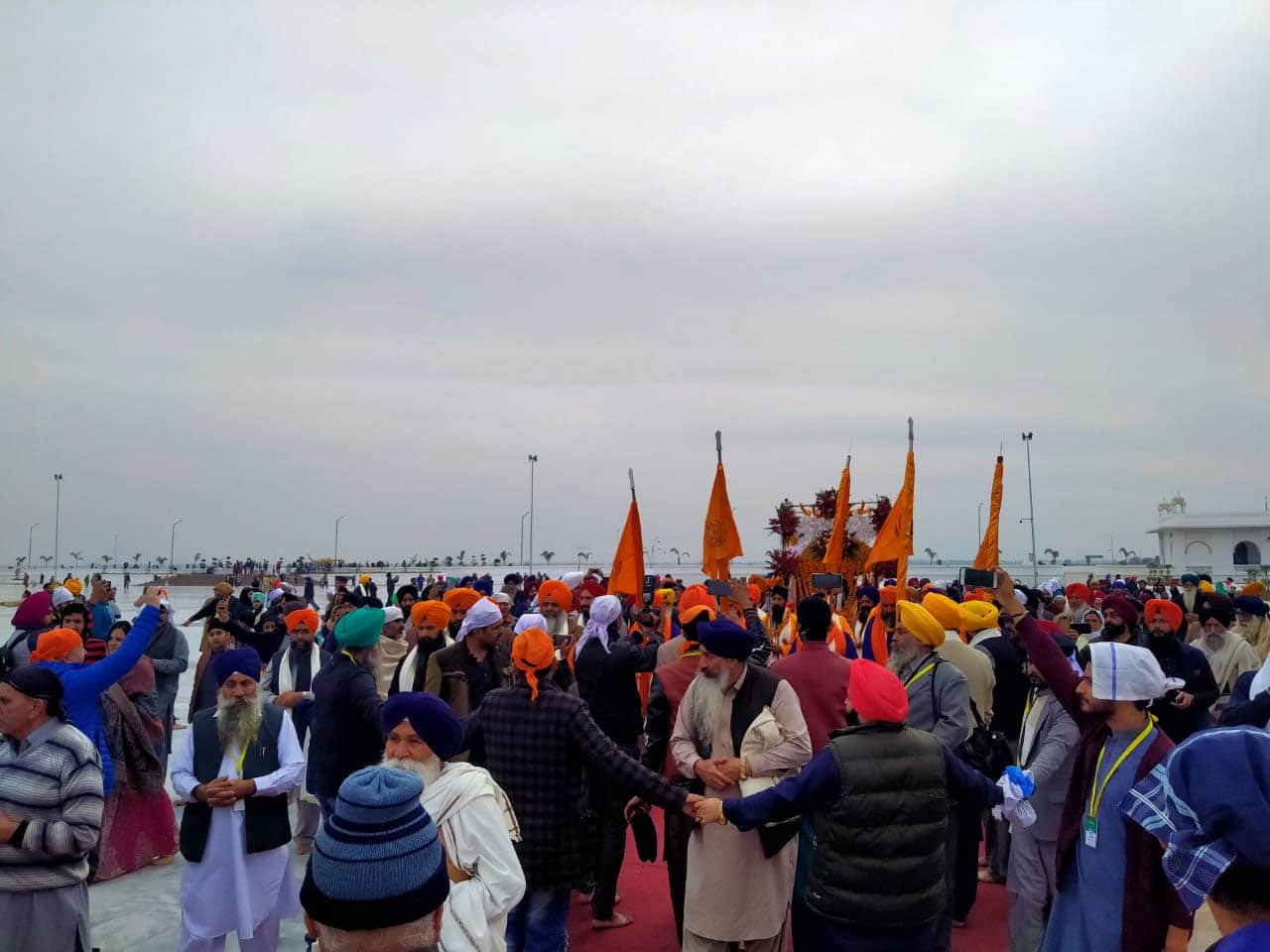 Sikh devotees partake in celebrations