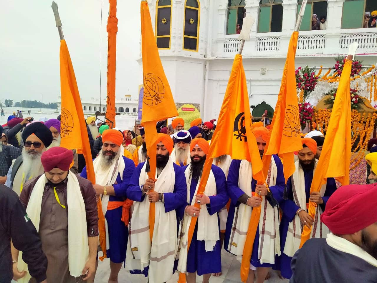 Sikh devotees at Gurdwara Darbar Sahib Kartarpur