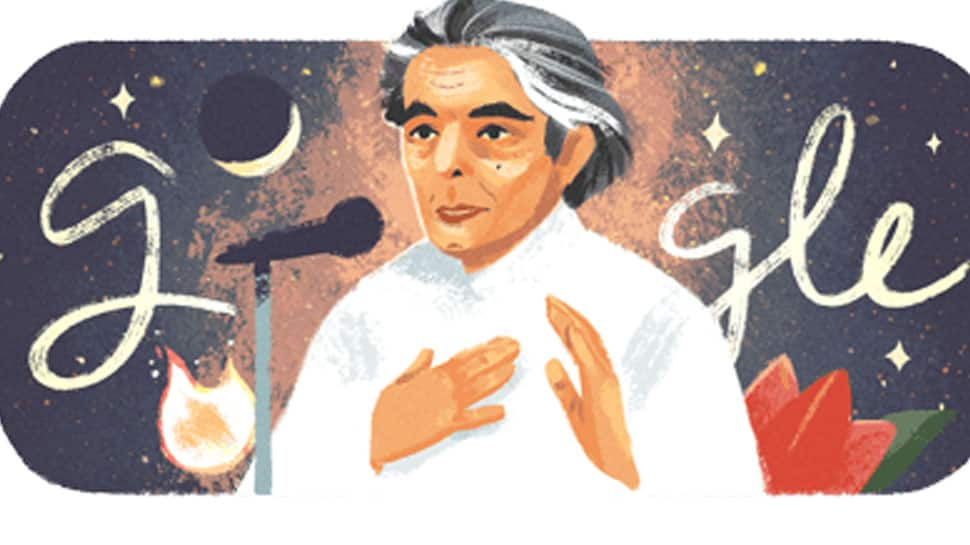 Google Doodle celebrates 101st birth anniversary of noted Urdu poet and writer-lyricist Kaifi Azmi