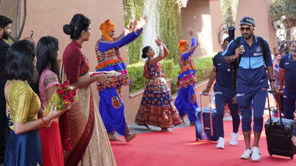 Team India arrives in Rajkot